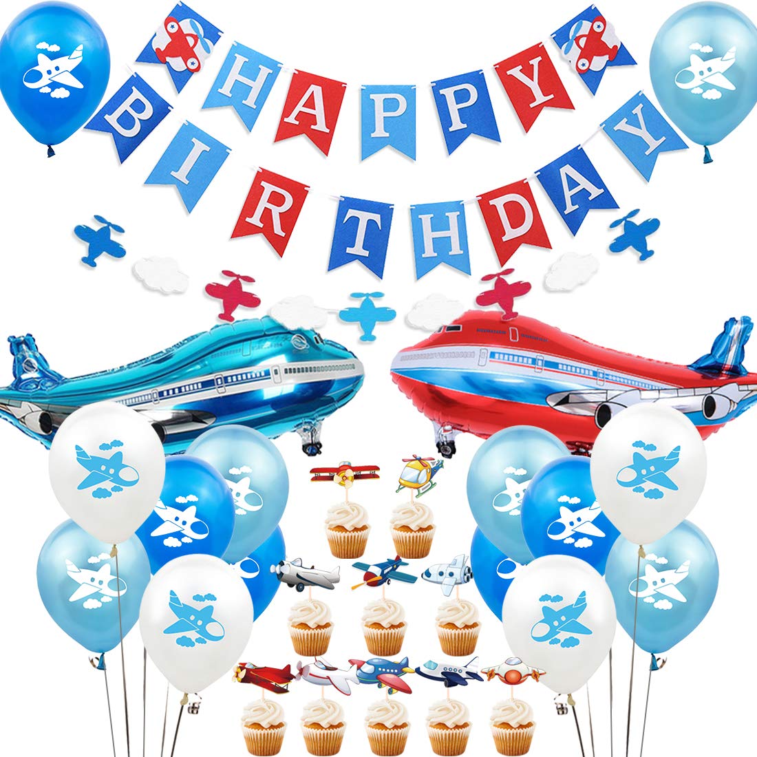 Buy Jollyboom Airplane Party Decorations Time Flies Birthday Party