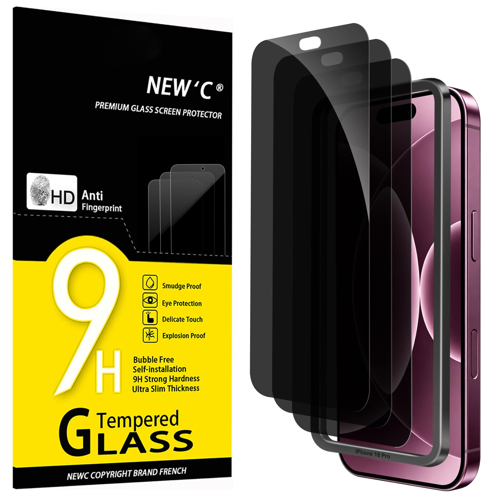 NEW'C Pellicola Privacy per iPhone 18 Pro