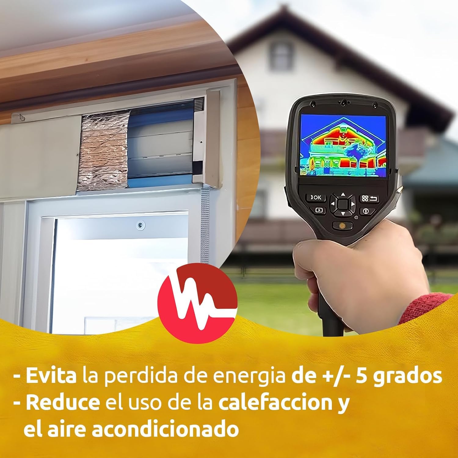 Aislante Termico para el Cajón de la Persiana - Aislamiento Termico Autoadhesivo protege del Frio y Calor - Aislante Caja Persianas - Pack 3 uds - 1.20x0.25m