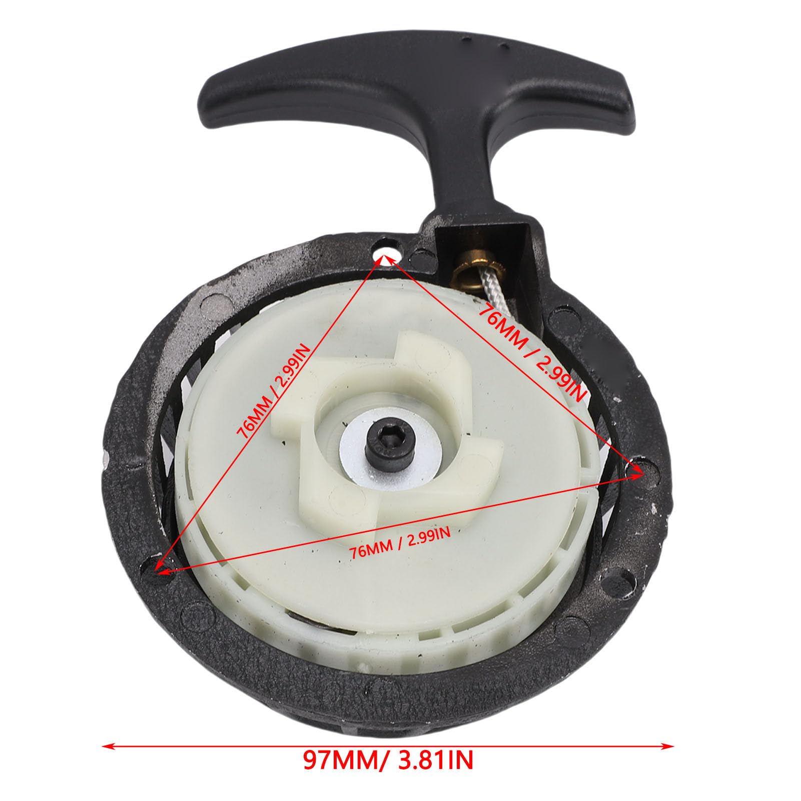 Generic Avviamento a Strappo Durevole in Lega di Alluminio per 47 Ml 49 Ml 50 Adatto per Mini Bike Dirt Bike ATV, Avvio Facile per gli Appassionati di attività All'aperto