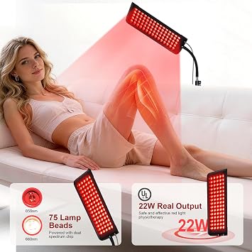 Red Light Therapy Lamp for Face and Body - Professional 660nm Red & 850nm Near Infrared Light Therapy Device - High Power LED Therapy Panel for Skin Vitality and Muscle Relief - Home Use