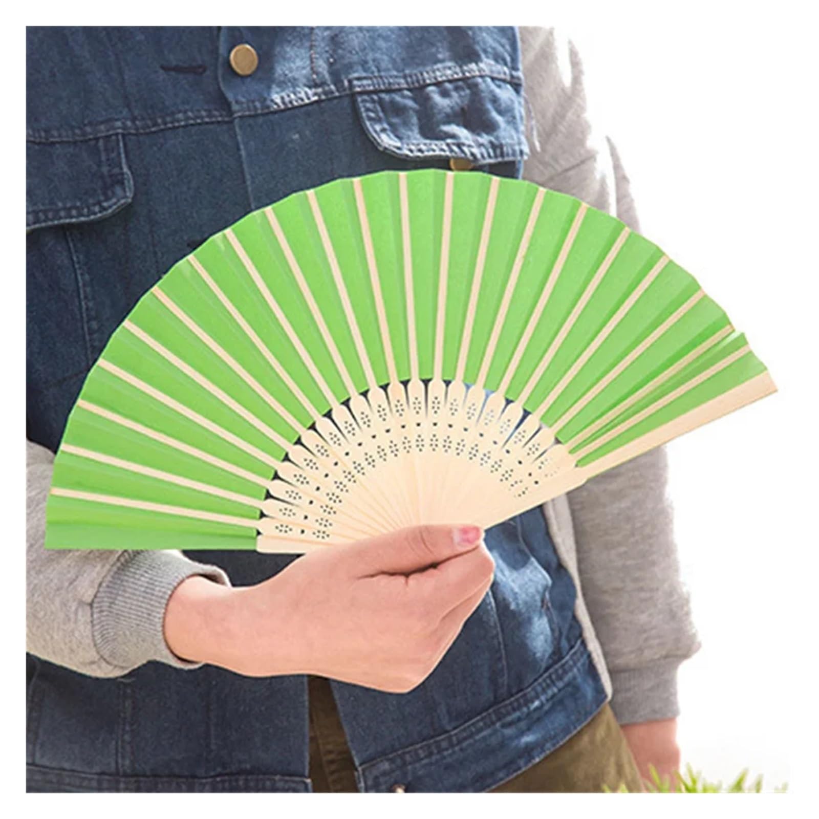 Papierfächer 32 Stück mehrfarbige Faltfächer, Handfächer, Papierfächer, gefaltete Fächer for Hochzeitsfeiern und Heimdekoration | Brown