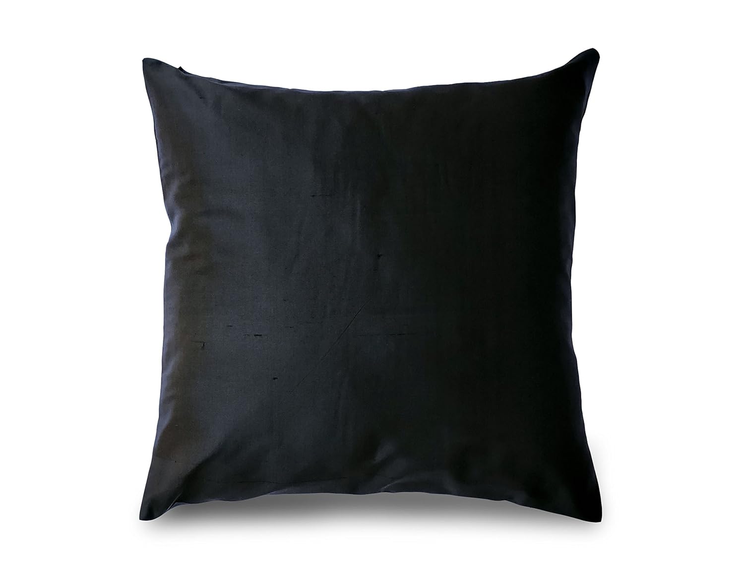 Buy Couch Throw Pillows in Black Silk 18x18 inches Set of 2 Pieces 100