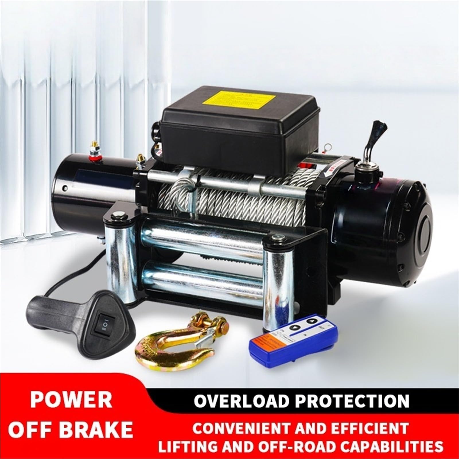 12 V/24 V Verricello Elettrico Di Soccorso Stradale Auto Per Uso Domestico Gru Montata Trazione Strumento Sollevamento Argani elettrici(24V)