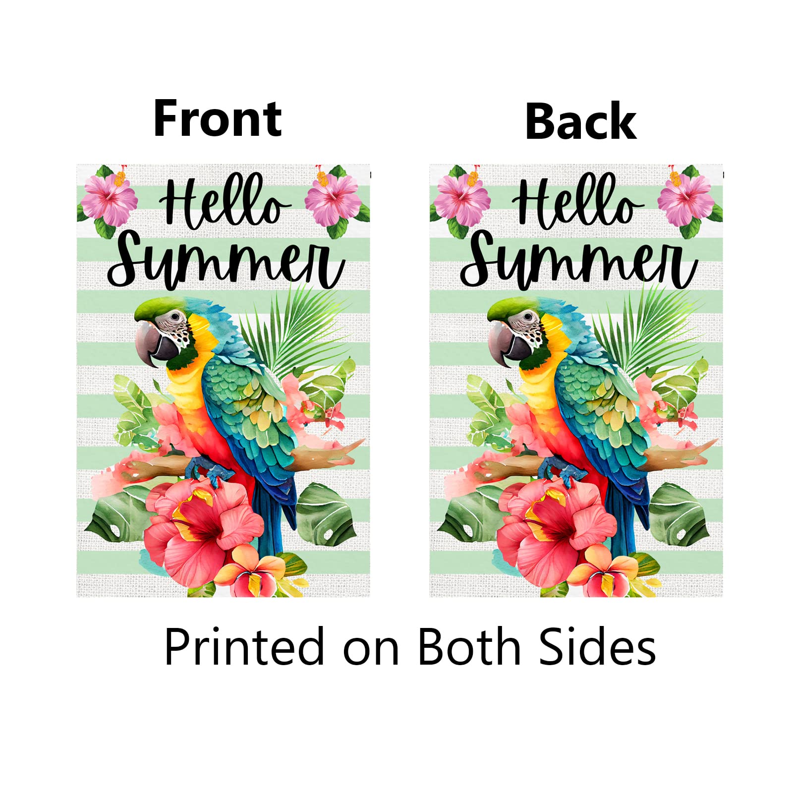 CHAONENG Gartenflagge – Welcome Spring Summer The Pool, 30,5x45,7 Cm, Doppelseitig, Wetterfest