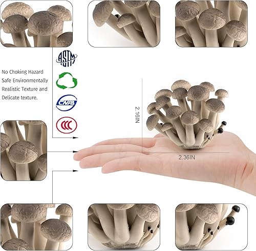 Miniatura 3 de GUFOPONAS Juego de 4 piezas de figuras de hongos realistas mini ciclo de vida de ciclo de vida de hongos para proyectos de diorama regalo de