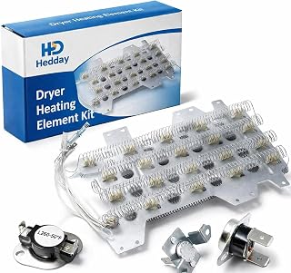 Dryer Heating Element Kit Compatible with Samsung DC47-00032A DC93-00154A DC96-00887A AP5582094 3282568 Dryer Repair Kit with Thermostat Thermal Fuse