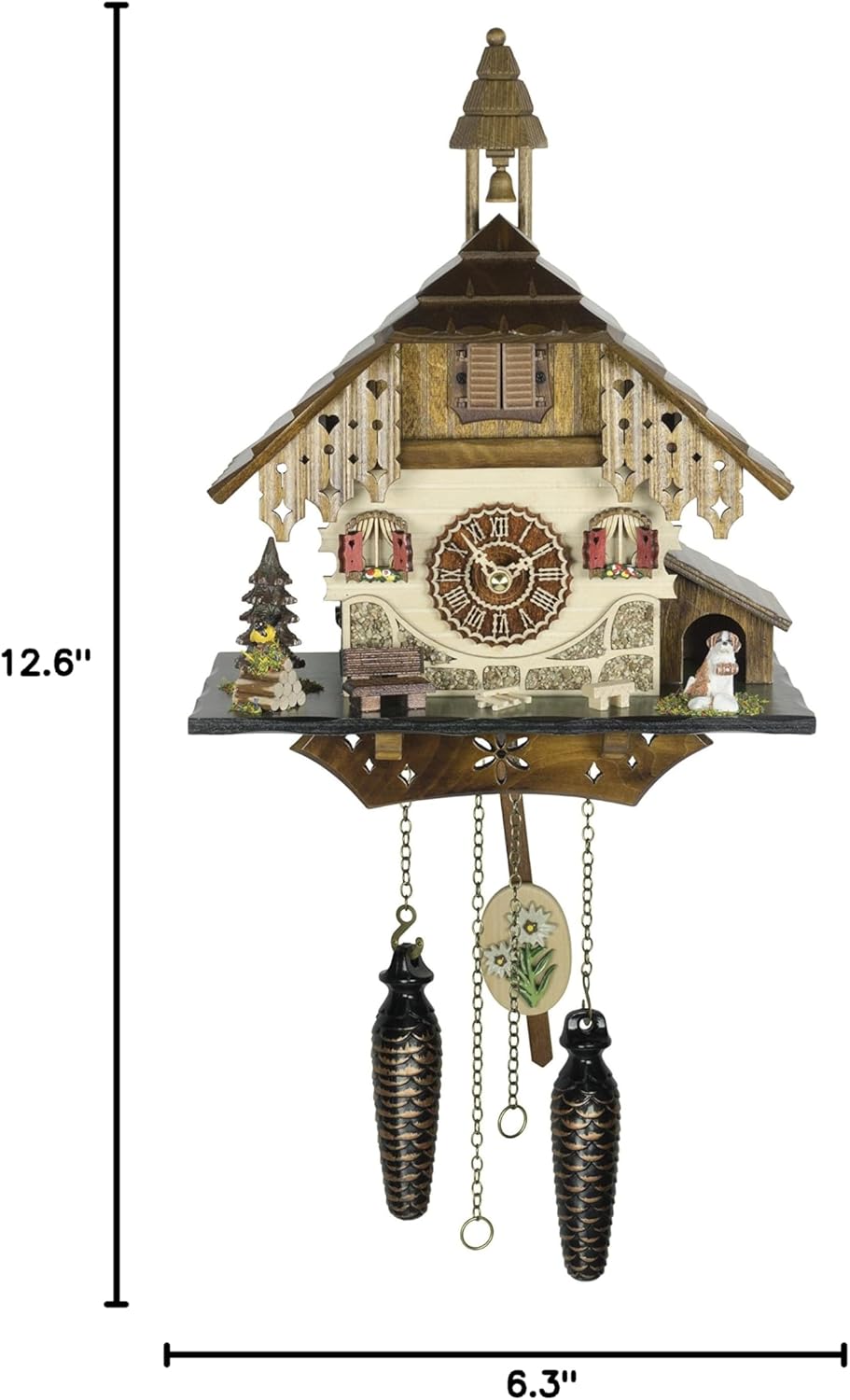 Trenkle Quartz Cuckoo Clock Black Forest House with Music TU 4236 QM