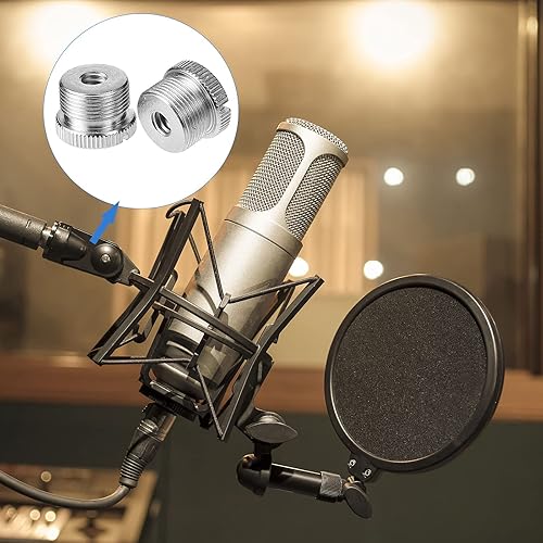 Miniatura 6 de 6 adaptadores de tornillo de micrófono macho de 58 pulgadas a hembra de 14 pulgadas para trípode, soporte de micrófono, adaptador de rosca para