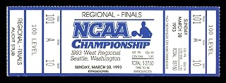 1993 N.C.A.A Basketball Tournament West Regional Finals Unsigned Full Ticket Michigan SKU #222615
