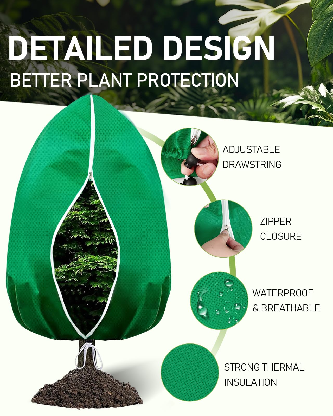 2 Pack Plant Frost Protection Covers - Image 4