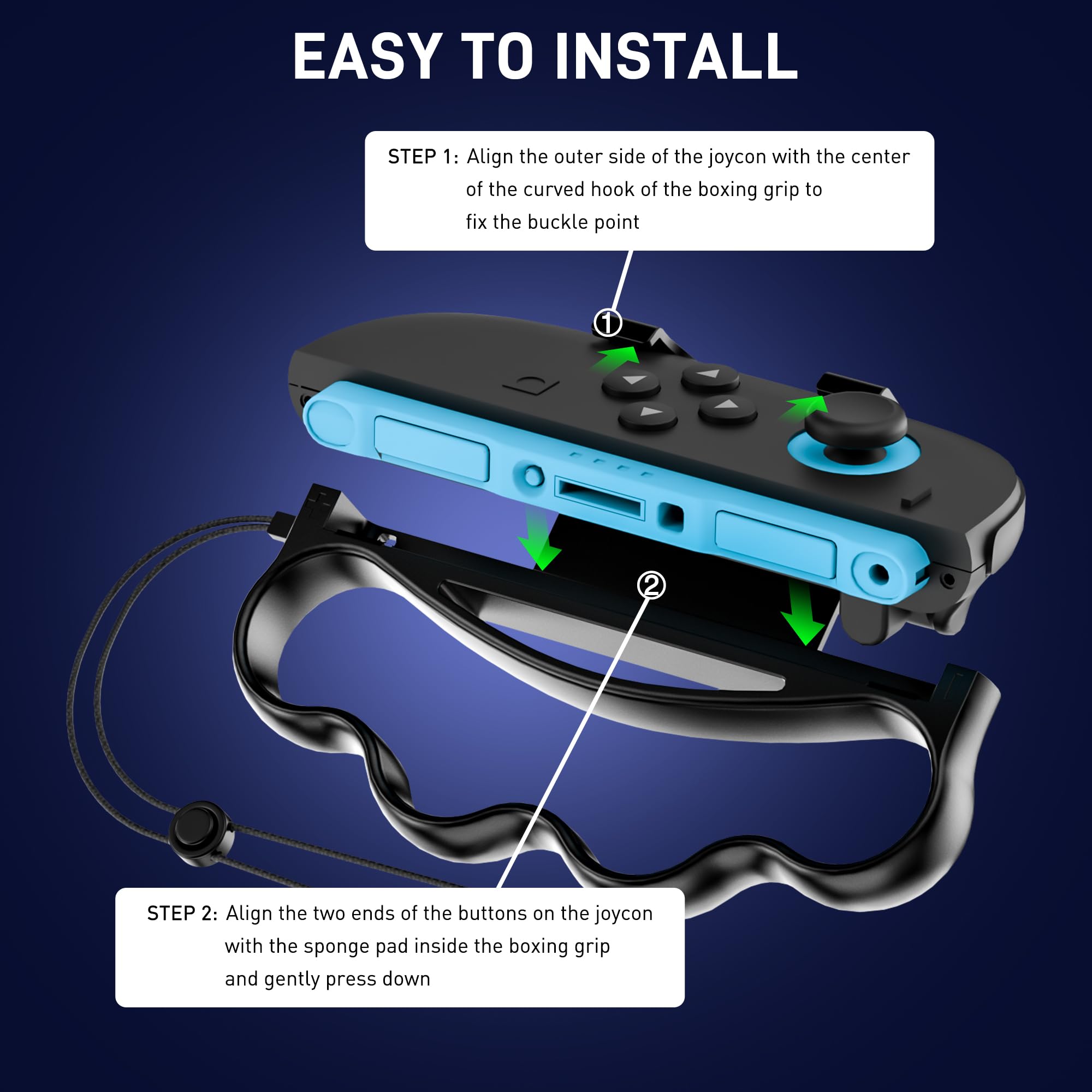 Manopole da boxe per Switch 2 SZ (nero-nero)
