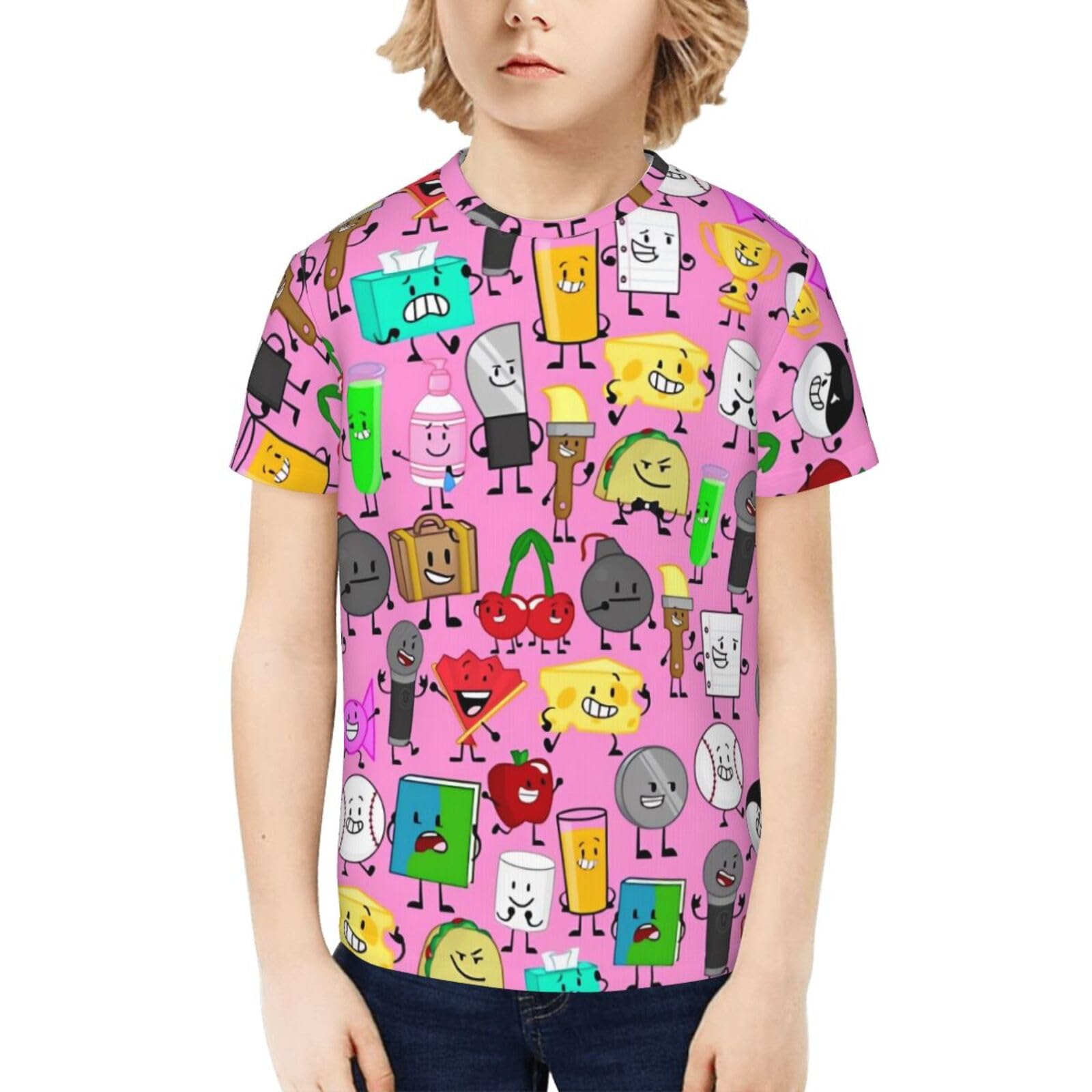 Kkarnxor Girls Black Bfdi-Battle For Dream Summer Short Sleeve Teenage T-Shirt Novelty Graphic Top Tees Xs