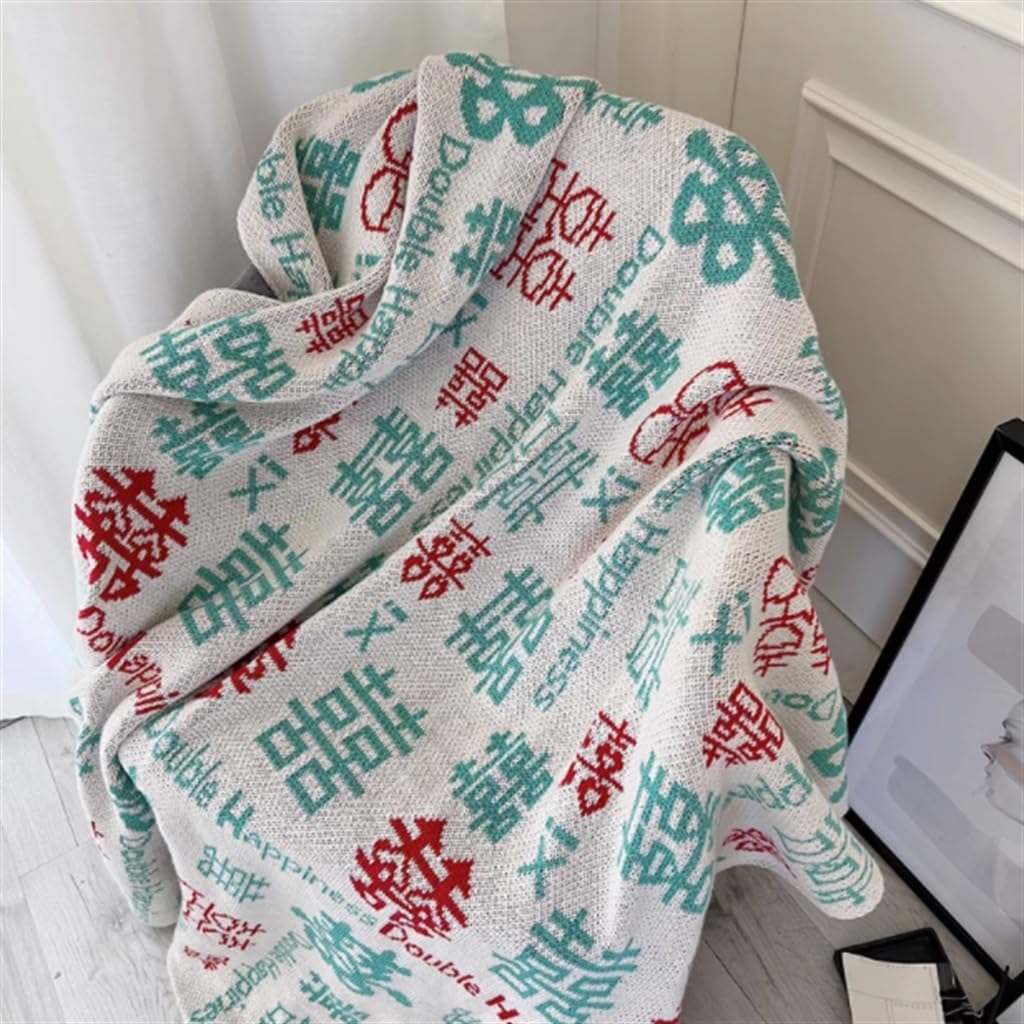 GDDZA ヴィンテージスタイル迷彩ピクセルブロック屋外キャンプブランケット昼寝オフィスニットソファブランケットカバーブランケット