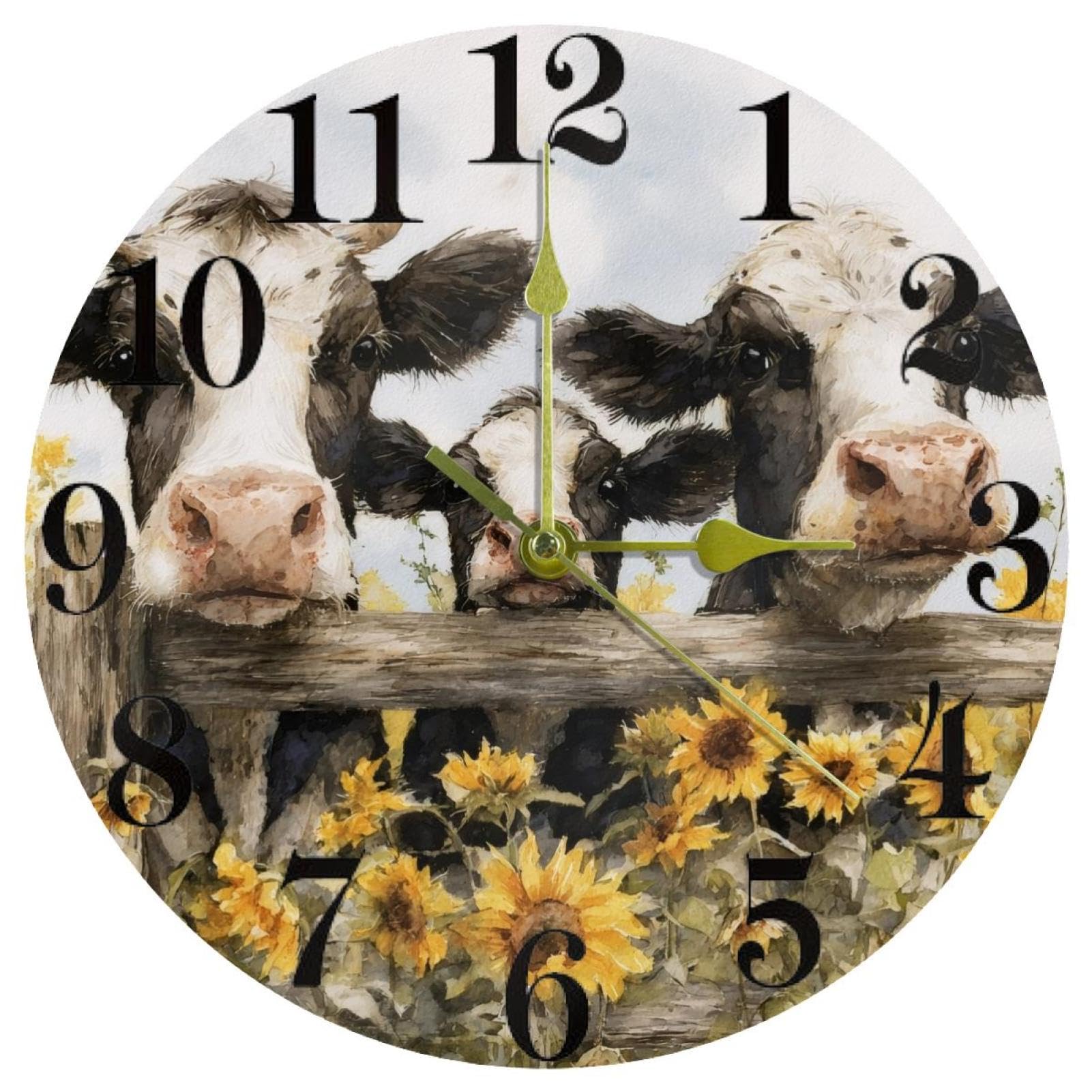 Horloge murale ronde pour cuisine et bureau au mécanisme ultra discret