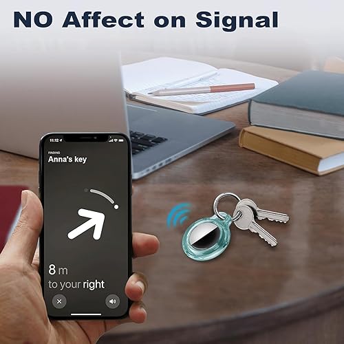 Miniatura 243 de Funda para AirTag con llavero, a prueba de golpes y antiarañazos, accesorios para localizadores GPS, para bolsos y maletas, transparente F5-Clear