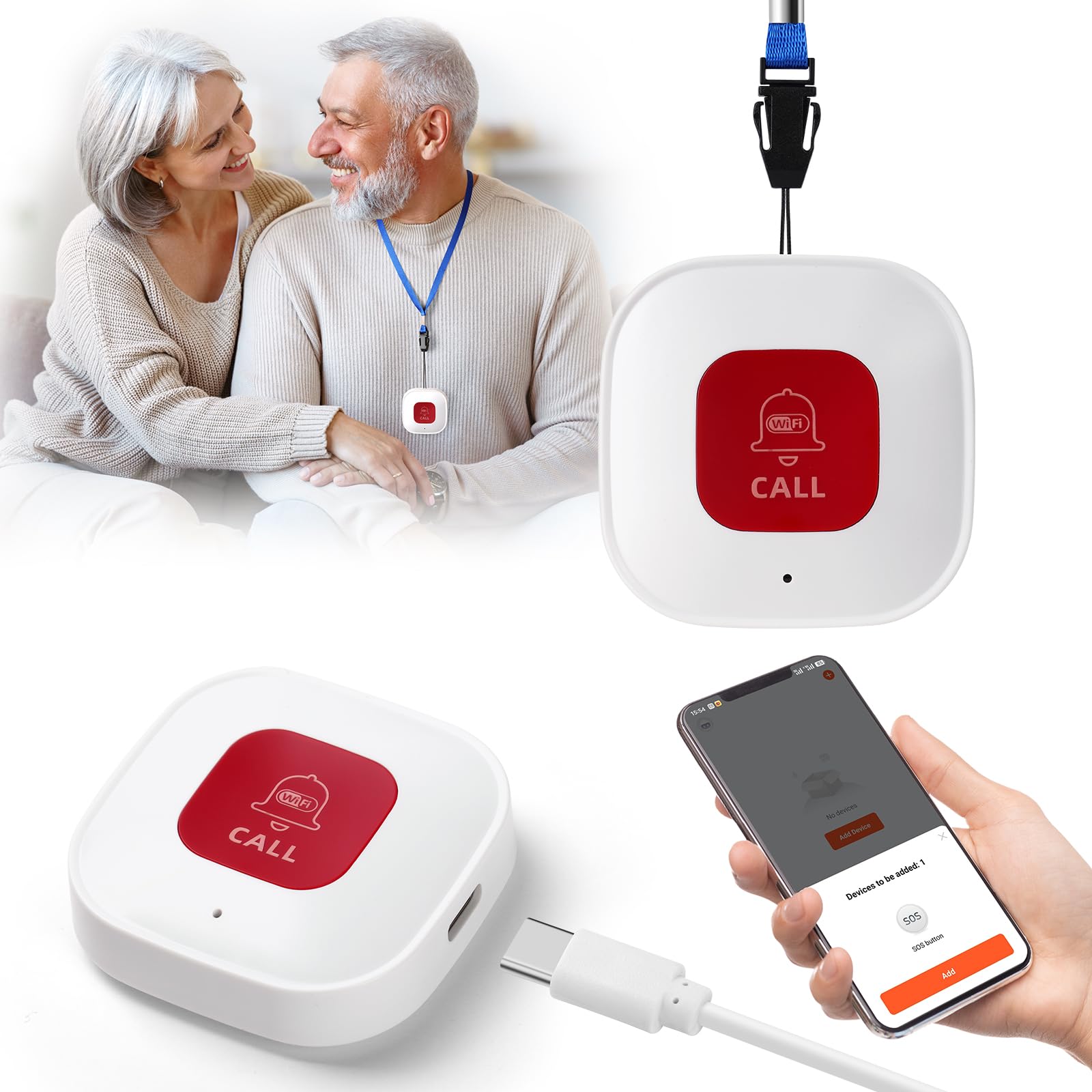 Ainiv Wifi Elderly Alarm Call Button
