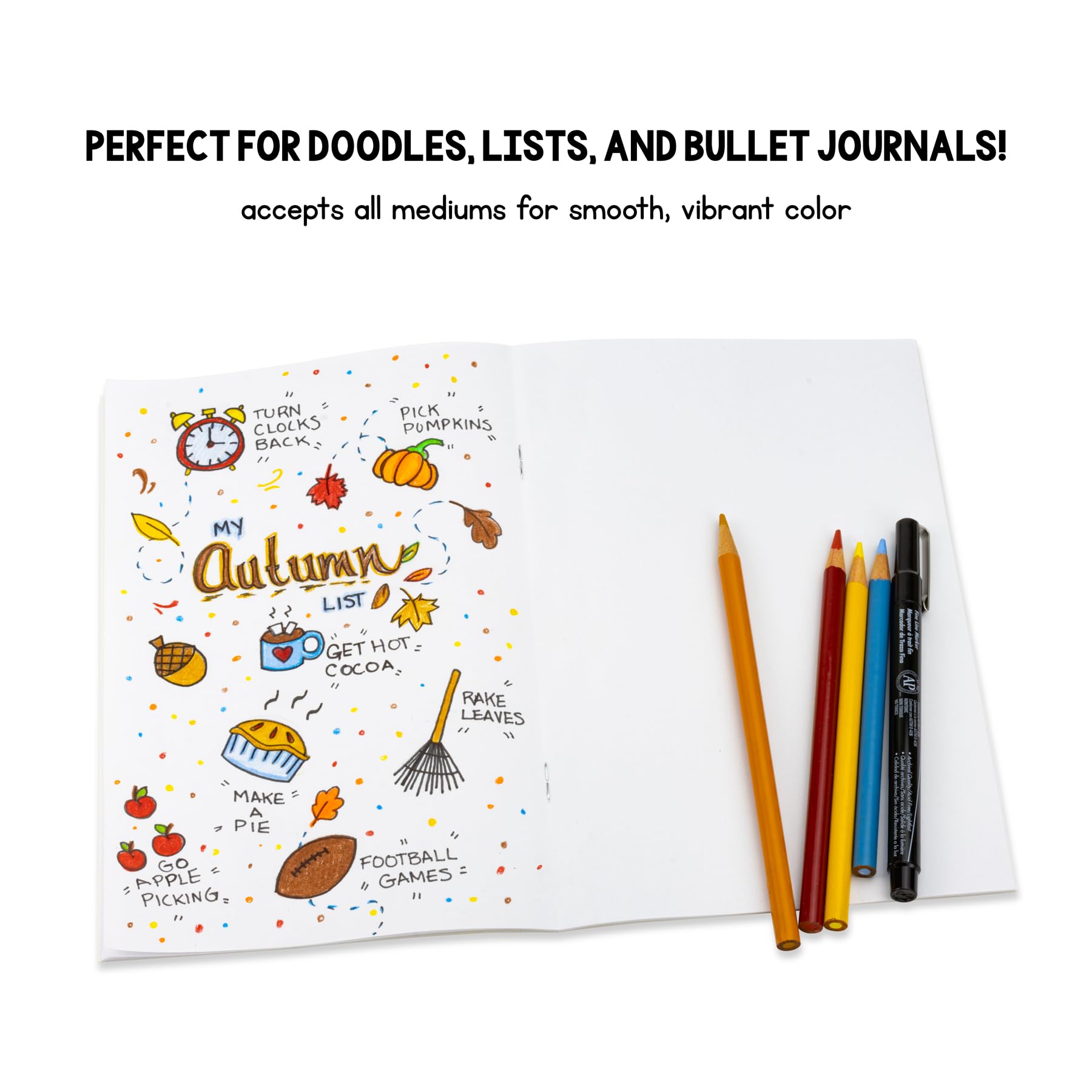 Hygloss Libros de papel kraft en blanco y libros negros, juego de 50 cuadernos sin forro para diario, bocetos, escritura, 32 páginas blancas, 5.5 x 8.5 pulgadas, 25 libros kraft y 25 libros negros