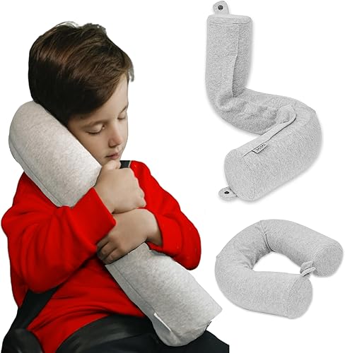 Dot&Dot Almohada de viaje para niños de espuma viscoelástica para aviones, almohadas de cuello para niños para viajes, dormir, almohada de avión