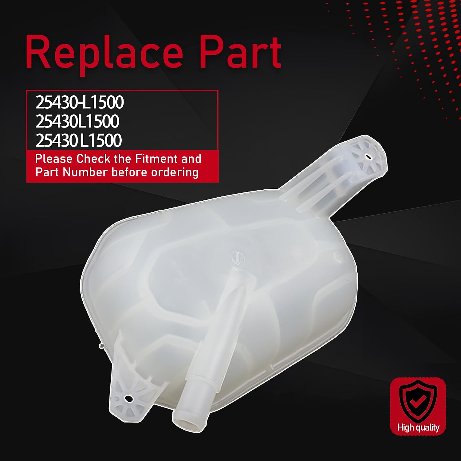 Coolant Reservoir Tank with Cap Compatible with 20-23 Sonata K5 | Compatible With 2020-2023 Hyundai Sonata 21-23 Kia K5 2.5L, Engine Radiator Recovery Tank, Repalce 25430-L1500 25430L1500