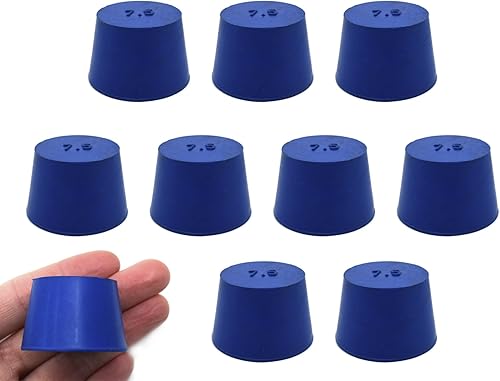 Miniatura 1 de EISCO Paquete de 10 tapones de neopreno, sólidos – ASTM – Tamaño: #7.5 1.18 pulgadas parte inferior, 1.49 pulgadas superior, 1.99 pulgadas de