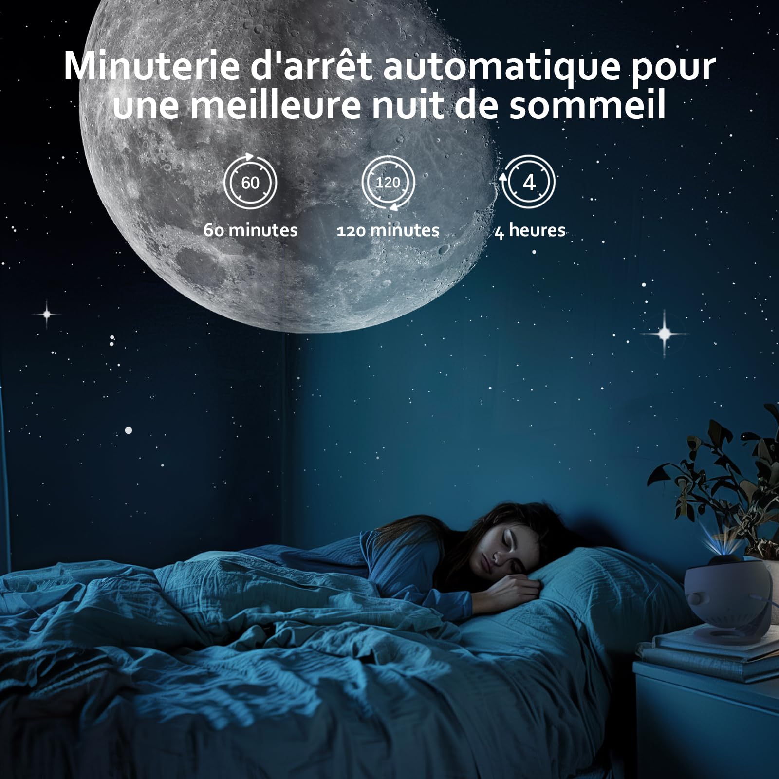 Projecteur Galaxie, Projecteur Ciel Etoile Planetarium Projector Veilleuse avec 3 Diapositives en Verre HD, Galaxy Projector Pro pour Enfant Adulte Chambre Cadeau