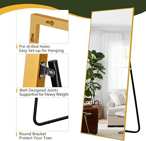 Miniatura 5 de NicBex Espejo de longitud completa marco de aleación de aluminio de 59 x 16 espejo de pared grande espejo de tocador espejo de dormitorio espejo de