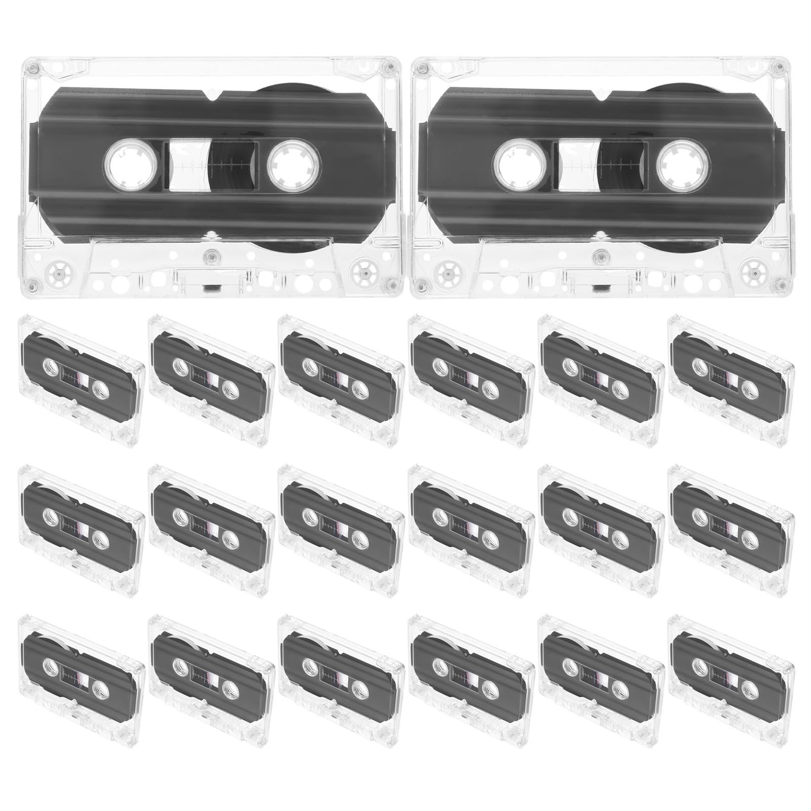 Housoutil 20 Pezzi Cassette Audio Registrabile da 60 Minuti in Plastica per