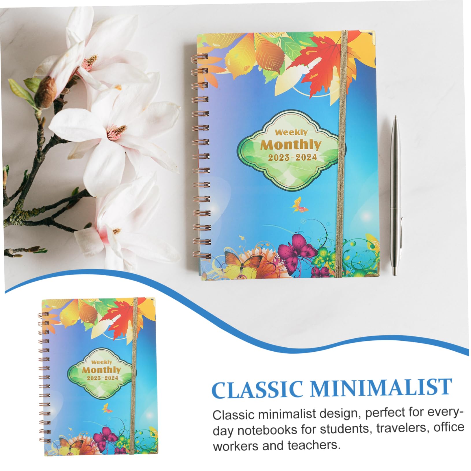 2 Pz Libro Agenda 2023 Pianificatore Di Calendario Quaderni Portatili Pianificatore Accademico Multifunzionale Planner 2023 Giornaliero Settimanale e Mensile Pianificatori Carta