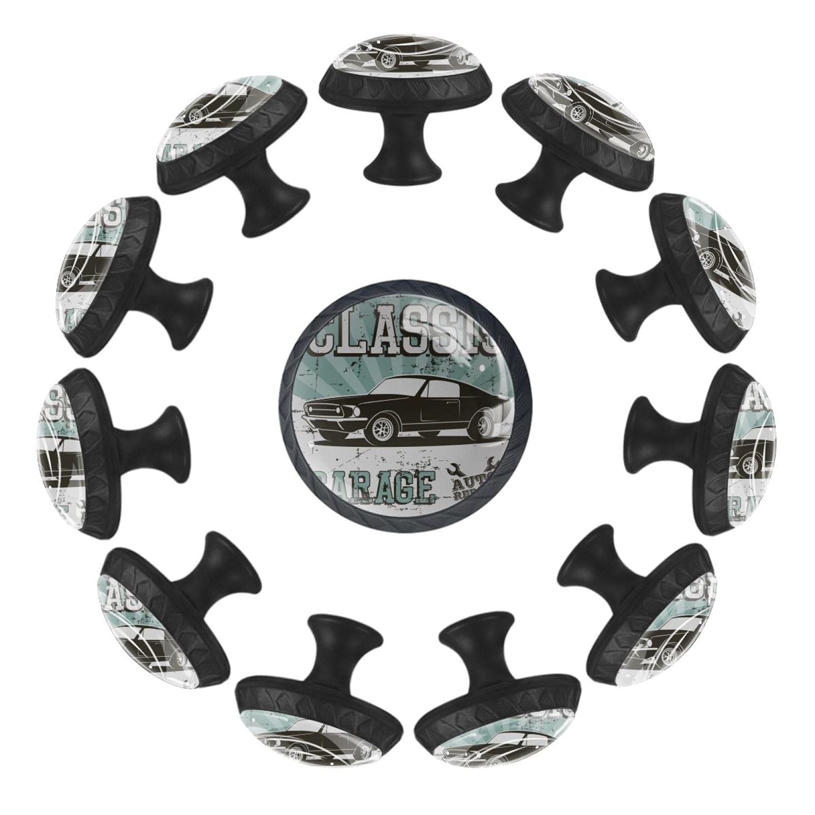 Boutons de tiroir voiture rétro lot de 12 poignées commode vintage 35 mm