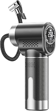 Tire Inflator Portable Air Compressor - 12V Rechargeable Battery Powered Handheld 150PSI Tire Inflator, Dual Power Supply Modes, Air Pump for Car Motorcycle E-Bike
