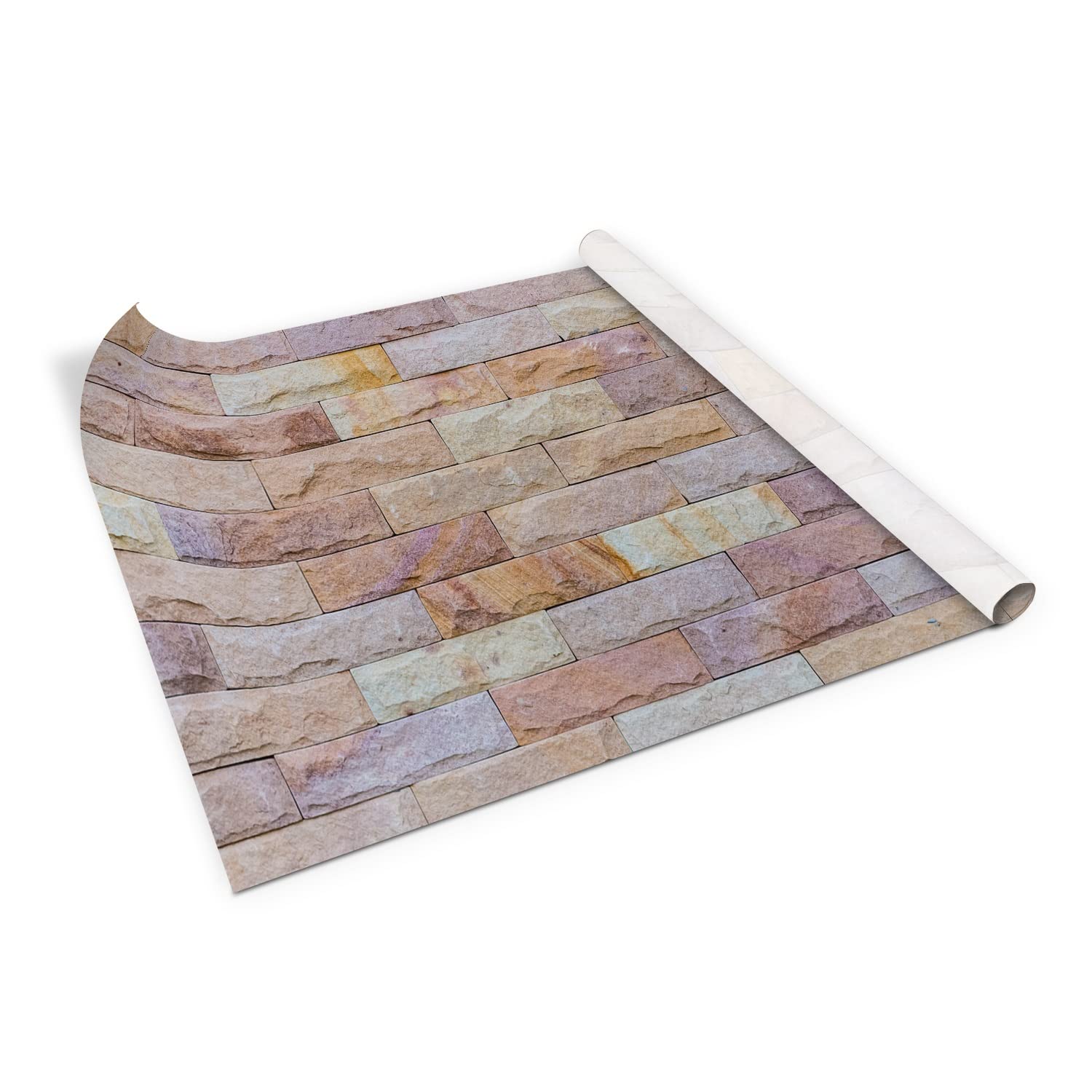 Film adhésif pour meubles briques colorées autocollant placards commode mat