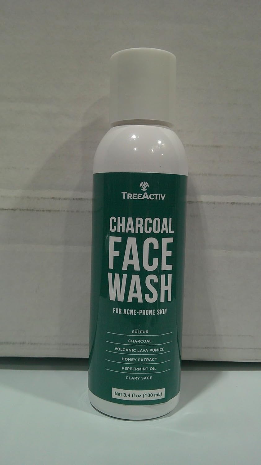 TreeActiv Charcoal Face Wash, 3.4oz, Daily Face Wash with Sulfur and Honey, Charcoal Face Cleanser for Women and Men, 400+ Uses, 2-Pack - Image 3