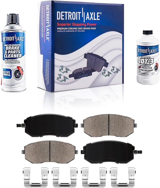 Pastilhas de freio dianteiras cerâmicas Detroit Axle para Subaru e Saab 9-2X – Kit com 2 unidades