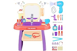 Gifts2U 2-in-1 Kids Vanity Sink Toy, an Immersive Pretend Activity Hub