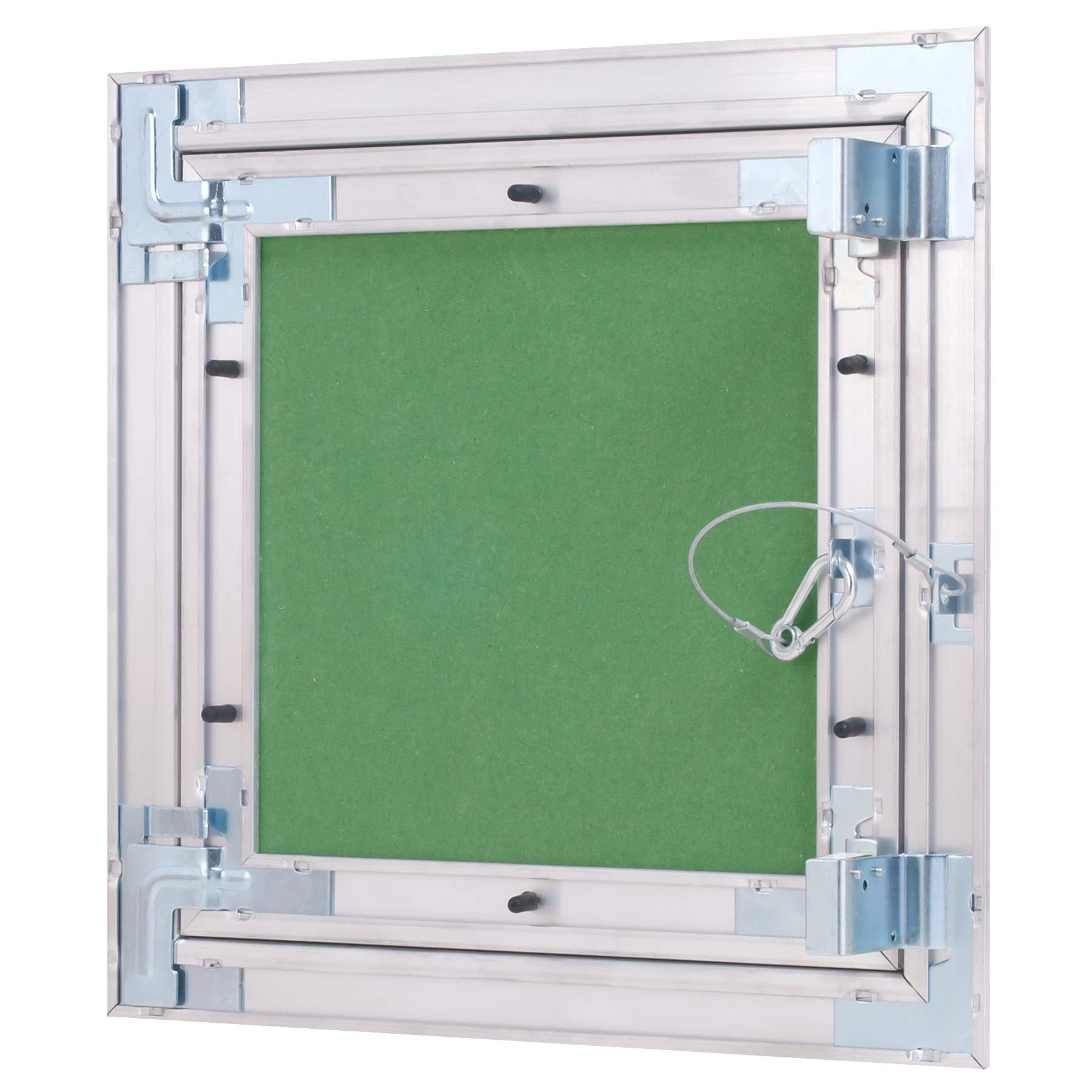 Revisionsklappe Trockenbau 250 x 250 mm – Revisionstür - Wartungsklappe mit 25 mm imprägnierter GK-Einlage und Druckverschluss – aus korrosionsbeständigem Aluminium – befliesbar – MW multi werkzeug