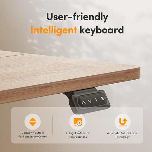 Miniatura 5 de Cubiker Escritorio de pie de 48 x 24 pulgadas mesa eléctrica ajustable en altura de pie escritorio de pie con tablero de empalme marco blanco y