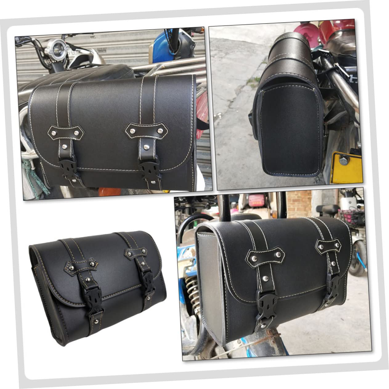 Anneome Borsa Laterale per Resistente con Capacità Facile da Installare Accessorio per Manubrio e Coda Adatta e Ciclistico