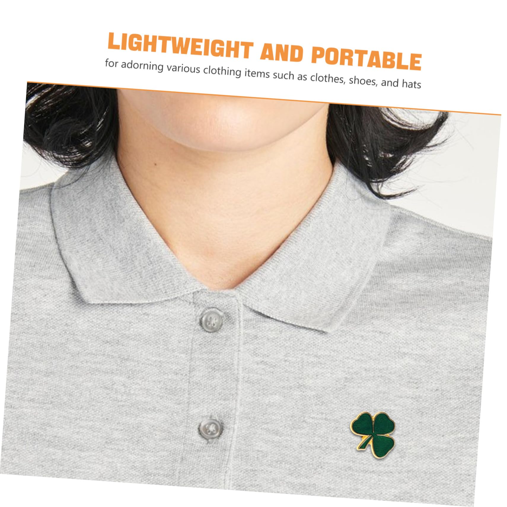 10pcs Brooch Badge Party Favors Accessories Patricks Day Jewelry Shamrock Charms Green Zinc Alloy