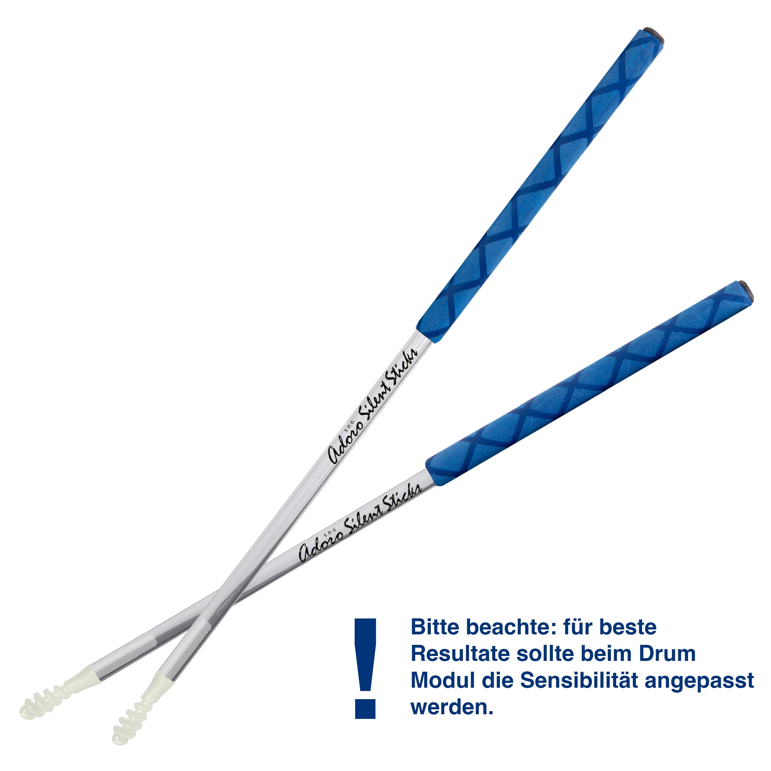 Adoro Silent e Sticks & Bassdrum Beater für e Drum & Drum Pad - Die weiche Spitze aktiviert den e Schlagzeug und reduziert gleichzeitig laute Kontaktgeräusche - kein hartes "Thwack" mehr-