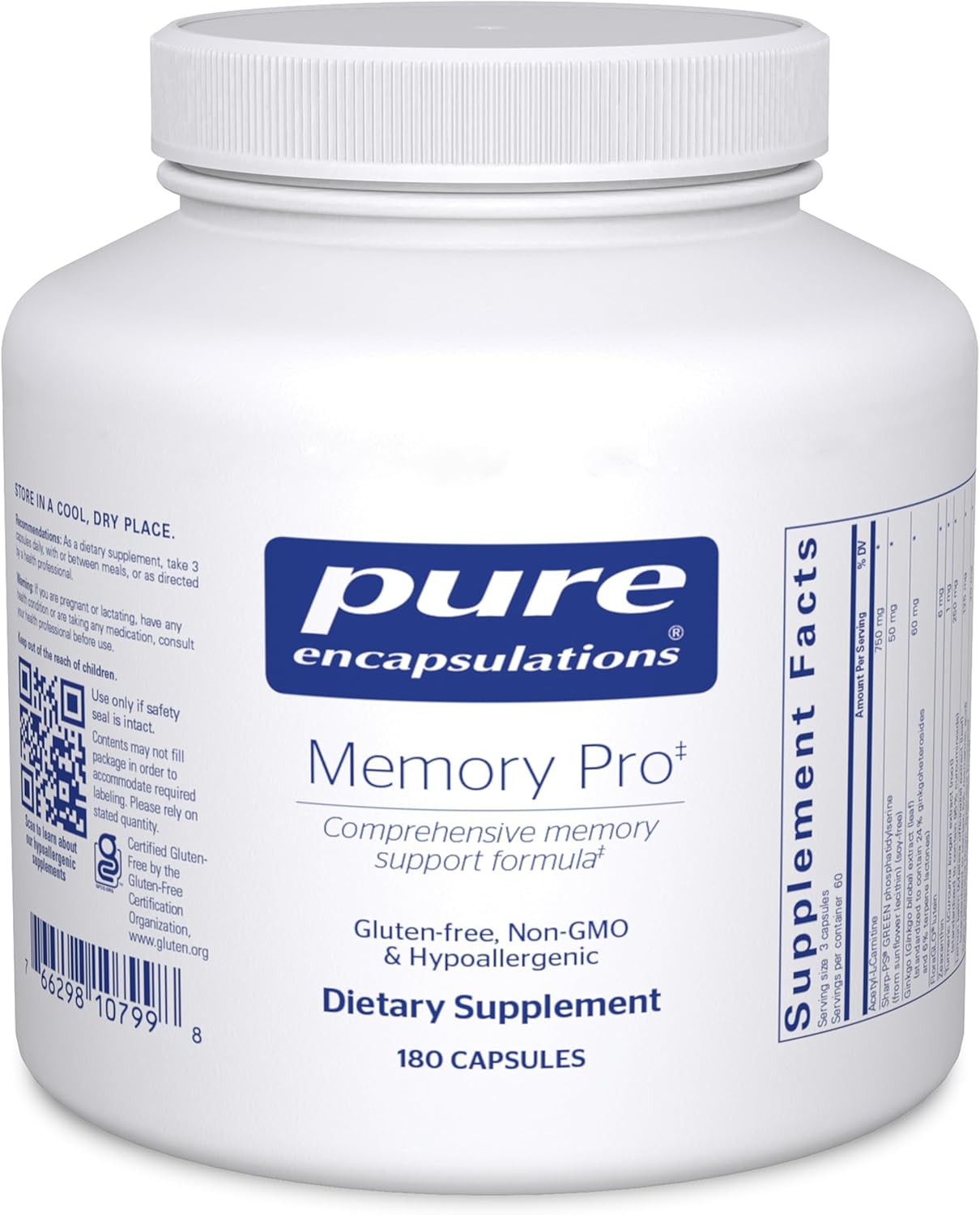 Pure Encapsulations Memory Pro | Comprehensive Memory Support Formula | 90 Capsules