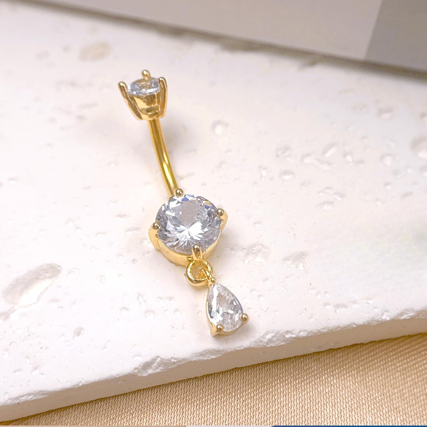 11 Pcs Belly Button Ring Dangle Stainless Steel Belly Rings 14G Belly Button Piercing Cute Navel Ring Belly Piercing Jewelry for Women - Image 7