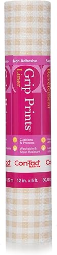 Con-Tact Brand Revestimiento con estampado y agarre para cajón, estante, encimeras, ajuste de superficie