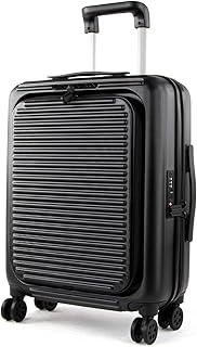 Mandarina Duck Tank Case Cabin Trolley W/Front Pc Pocket, Black (Black), 40 x 55 x 20 (LxHxW)