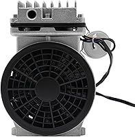 Vista 9 de Bomba de vacío sin aceite, 110V 370W Bomba de compresor de pistón sin aceite de alta presión Bomba de aire de vacío de alto flujo Cilindro doble