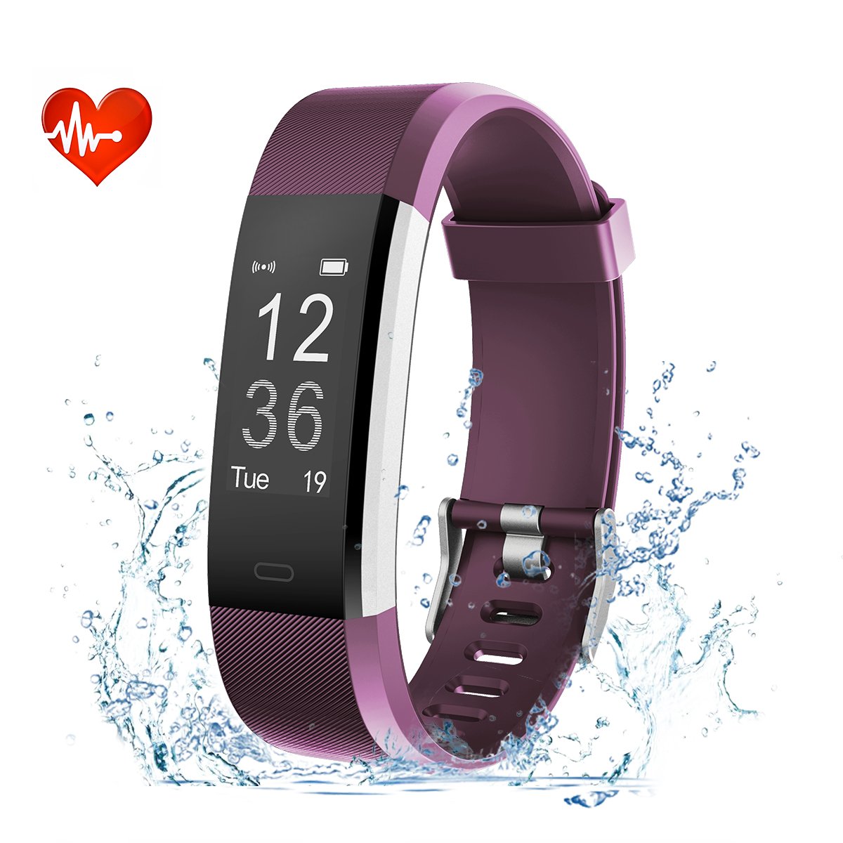EFOSHM Fitness Tracker Watch with Heart Rate Monitor Sleep Monitoring Sport Pedometer SmartWatch IP67 Waterproof Smart Bracelet for iOS Android Smartphone