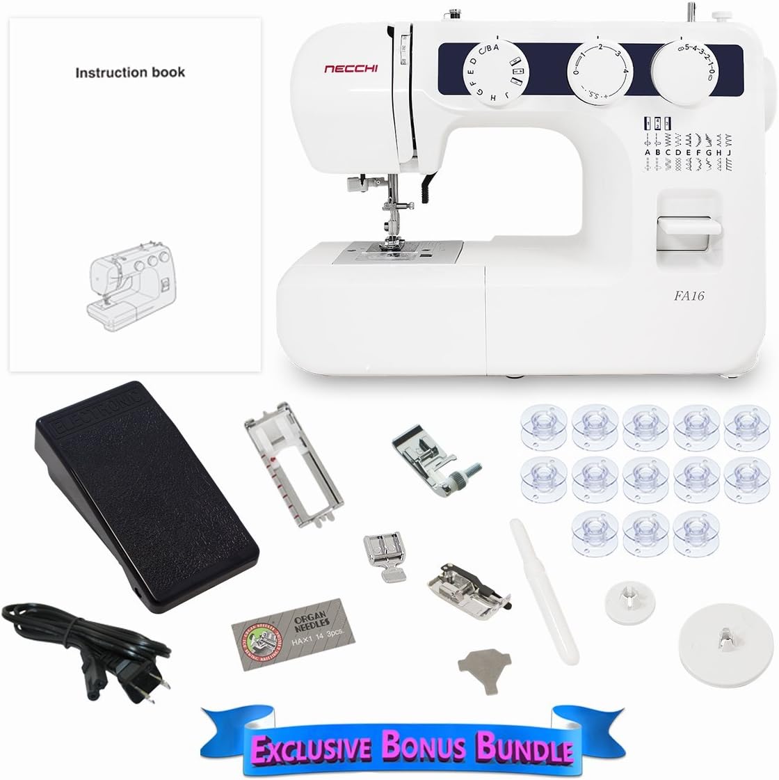 FA16 Mechanical Sewing Machine with Exclusive Bonus Bundle