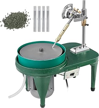 Gem Faceting Machine, 8inch 180W Rock Polisher Lapidary Equipment, 2800RPM Jewelry Polisher Gem Cutting Machine with Mechanical Handle, for Gem Jade Stone Jewelry