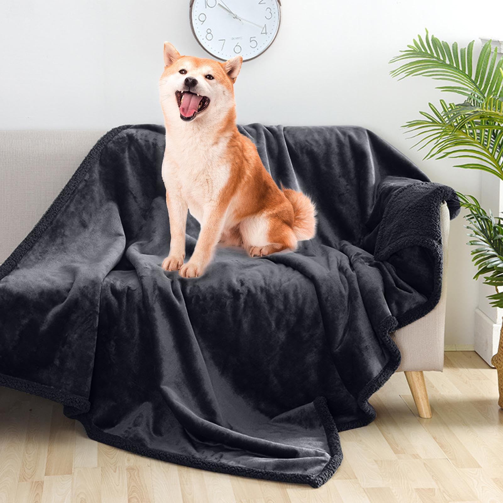 SOYDAN Manta para perro, manta temática de mascotas, manta segura con estampado de cachorros, cómoda manta de forro polar para perro, mantas impermeables para gatos, mantas lavables para perros, gatos