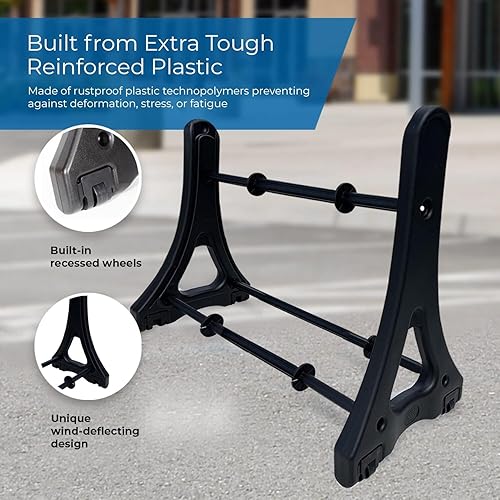 Miniatura 4 de SmartSign - Señal y carta de 48 x 60 x 30 pulgadas de alto x 299in de profundidad kit de letras y mensaje cambiante plástico resistente rojo negro y